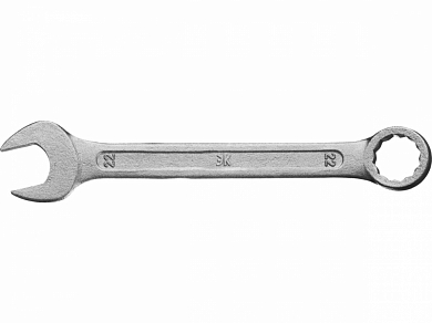 Ключ комбинированный гаечный ЗУБР "СТАНДАРТ", оцинкованный, 22мм от компании ПРОМАГ