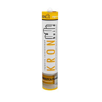 Герметик силиконовый Kronbuild 280мл, белый, универсальный KRONBUILD ЦБ-00000112 