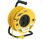 Удлинитель силовой 4 розетки шнур 30м ПВС 2x0.75 УК30 с термозащитой  IEK WKP23-06-04-30 