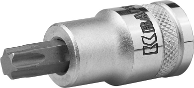 Торцовая бита-головка KRAFTOOL "INDUSTRIE QUALITAT", материал S2, TORX, сатинированная, 1/2", Т50 KRAFTOOL 27905-50 