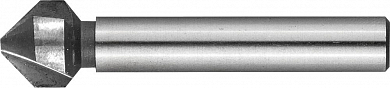 Зенкер  ЗУБР "ЭКСПЕРТ" конусный с 3-я реж. кромками, сталь P6M5, d 12,4х56мм, цилиндрич.хв. d 8мм, д