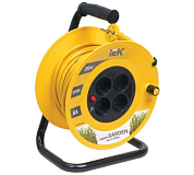 Удлинитель силовой 4 розетки шнур 20м ПВС 2x0.75 УК20 с термозащитой IEK WKP23-06-04-20 