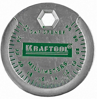 Измеритель зазора свечи KRAFTOOL с градуировкой, 0,4-2,6мм от компании ПРОМАГ