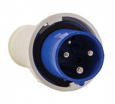 Вилка кабельная 63А 2Р+Е IP44 переносная 220В 033 EKF ps-033-63-220 