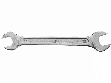 Ключ рожковый гаечный ЗУБР "СТАНДАРТ", оцинкованный, 17х19мм от компании ПРОМАГ