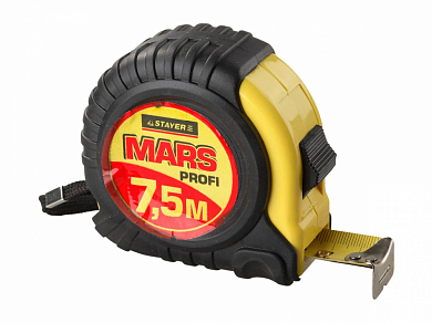 Рулетка измерительная  7,5м/25мм STAYER "PROFI" "MARS", обрезиненный корпус, утолщенное полотно от компании ПРОМАГ