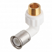 Угольник пресс 90 град 26х3/4'НР ПВДФ белый (5PKW-2605) Henco 5PKW-2605 