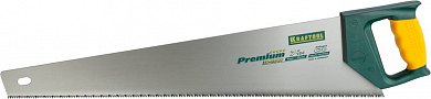 Ножовка KRAFTOOL "PRO""PREMIUM", 3-х гранный, закаленный зуб, двухкомп пластик ручка, для твердой др от компании ПРОМАГ