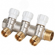Коллектор 3/4' х 3 выхода 1/2' НР с вентилями (MM.403.0504) MVI MM.403.0504 