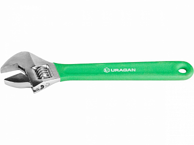 Ключ разводной URAGAN, хромированный, с обливной рукояткой, 200мм от компании ПРОМАГ