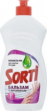 SORTI Средство для мытья посуды Бальзам с Витамином Е 450мл SORTI 4604049095711 