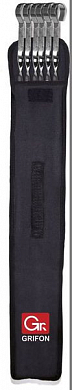 GRIFON шампуры плоские 60 см 6 шт в чехле нержавеющая сталь 15 мм 6 шт