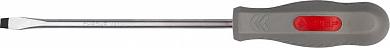 Отвертка ЗУБР "МАСТЕР" "ТЕХНИК", Cr-v, эргономичная двухкомпонентная рукоятка, SL 6,5х150мм от компании ПРОМАГ