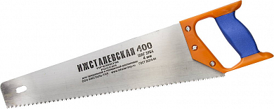 Ножовка "ИЖ" "ПРЕМИУМ" по дереву с двухкомпонентной пластиковой рукояткой, шаг 4мм, 400мм от компании ПРОМАГ