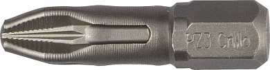 Биты KRAFTOOL "ЕХPERT" торсионные кованые, обточенные, Cr-Mo сталь, тип хвостовика C 1/4", PH2, 25мм