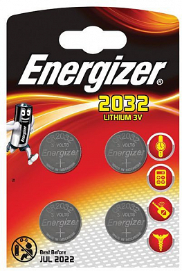 ENERGIZER Батарейка миниатюрные Lithium CR2032 4шт