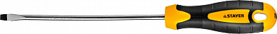 Отвертка STAYER "MASTER" "ТECHNO", двухкомпонентная рукоятка, магнитный наконечник, Cr-V, SL5,0x150м от компании ПРОМАГ
