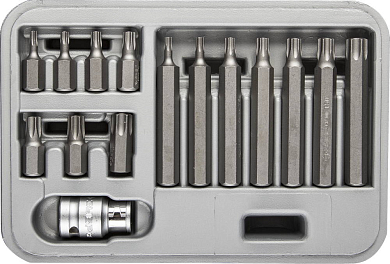 Набор ЗУБР: Биты специальные в пластиковом боксе, TORX, 15 предметов ЗУБР 2651-H15_z01 