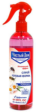 ЧИСТЫЙ ДОМ Спрей от мух ос флакон 400 мл ЧИСТЫЙ ДОМ 4601826016648 