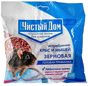 ЧИСТЫЙ ДОМ Зерновая приманка от крыс и мышей 200г ЧИСТЫЙ ДОМ 4601826007523 