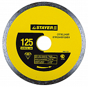 Алмазный диск 125х22,2мм STAYER "MASTER", сплошной, влажная резка, для УШМ STAYER 3664-125 