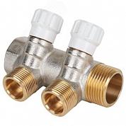Коллектор 1' х 2 выхода 3/4' НР с вентилями (MM.402.0605) MVI MM.402.0605 