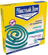 ЧИСТЫЙ ДОМ Спирали от комаров зеленые 10 шт ЧИСТЫЙ ДОМ 4601826001866 