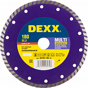 Алмазный диск 180х22,2мм / S-7мм DEXX "ТУРБО" сегментированный, для УШМ                              DEXX 36702-180_z01 