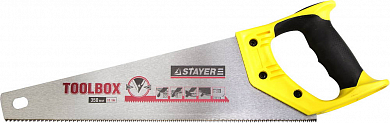 Ножовка многоцелевая (пила) STAYER TOOLBOX 350 мм, 11 TPI, мелкий прямой закаленный зуб, точный рез от компании ПРОМАГ