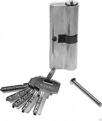 Механизм  цилиндровый, тип "ключ-ключ", цвет хром, 5-PIN, 60мм