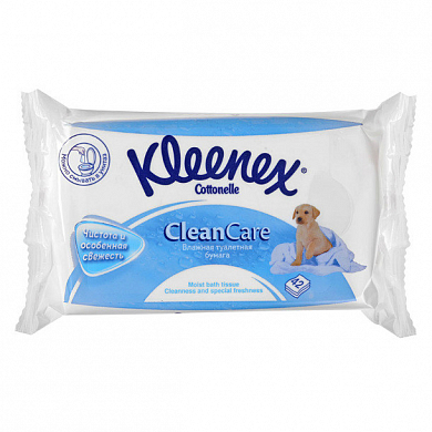 KLEENEX туалетная бумага влажная Clean сменный блок 42 шт.