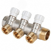 Коллектор 1' х 3 выхода 3/4' НР с вентилями (MM.403.0605) MVI MM.403.0605 
