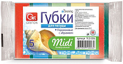 GRIFON Губки для посуды из поролона МИДИ 85 × 60 × 25 мм 5 шт GRIFON 4607699100064 