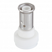 Муфта с накидной гайкой 16х3/4' плоское уплотнение, ПВДФ белая (26PKW-1605) Henco 26PKW-1605 