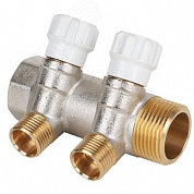 Коллектор 1' х 2 выхода 1/2' НР с вентилями (MM.402.0604) MVI MM.402.0604 