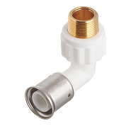 Угольник пресс 90 град 26х3/4'НР ПВДФ белый (5PKW-2605) Henco 5PKW-2605 