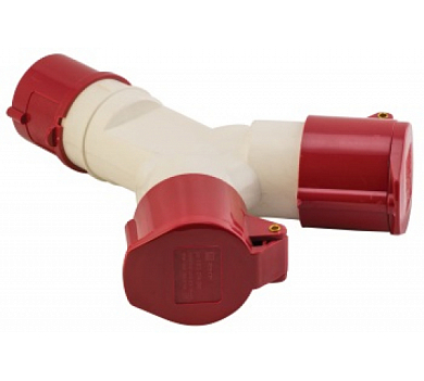 Розетка двухлучевая 1012-214 3Р+РЕ 16А 380В IP44 EKF ps-1012-214-380 