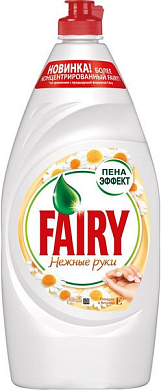 FAIRY Средство для мытья посуды Нежные руки Ромашка и витамин Е 900мл FAIRY 8001090017048 
