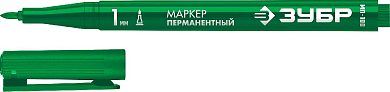 Маркер перманент, ЗУБР МП-100 зеленый, 1 мм заостренный  06320-4 