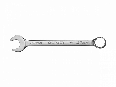 Ключ STAYER "MASTER" гаечный комбинированный, хромированный, 27мм от компании ПРОМАГ