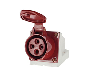 Розетка кабельная 16А 3Р+Е IP44 на поверхность 380В EKF ps-114-16-380 