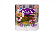 PLUSHE CLASSIC Полотенце Бумажное , 2 рул 12м, 2 слоя, белый, 12 в упаковке  7942361011666 