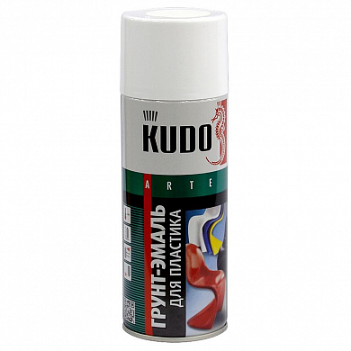 Грунт-эмаль аэрозольная для пластика Kudo белая RAL 9003 520 мл  602990 