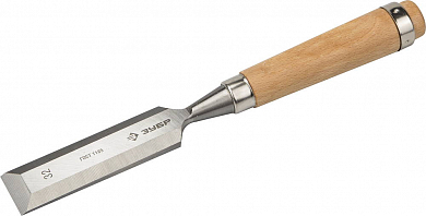 Стамеска-долото ЗУБР "ЭКСПЕРТ" с деревянной ручкой, хромованадиевая, 32мм от компании ПРОМАГ