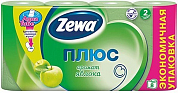 ZEWA Бумага туалетная Плюс 2-ух слойная с ароматом яблока 8шт ZEWA 4605331046305 