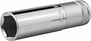 Торцовая головка KRAFTOOL "INDUSTRIE QUALITAT", удлиненная, Cr-V, FLANK, хромосатинированная, 1/2",  KRAFTOOL 27807-16_z01 