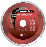 Алмазный диск 230х22.2х2,4мм MATRIX Professional сплошной, для керамической плитки, кафеля, мрамора. MATRIX 73191 