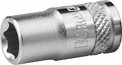 Торцовая головка KRAFTOOL "INDUSTRIE QUALITAT", Cr-V, FLANK, хромосатинированная, 1/4", 6 мм KRAFTOOL 27815-06_z01 
