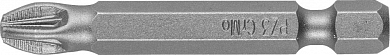 Биты ЗУБР "МАСТЕР" кованые, хромомолибденовая сталь, тип хвостовика E 1/4", PZ3, 50мм, 2шт