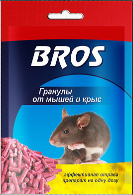 BROS Гранулы от крыс и мышей (пакет) 90 г